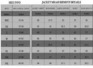 jackets hub american jacket size chart