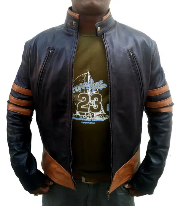 wolverine black leather jacket 1