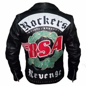 BSA Faith George Michael Rockers Revenge Real Leather Biker Jacket