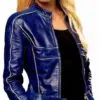 emma swan once upon a time blue leather jacket 2