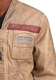 Star Wars The Force Awakens Finn Poe Dameron Leather Jacket-zoom