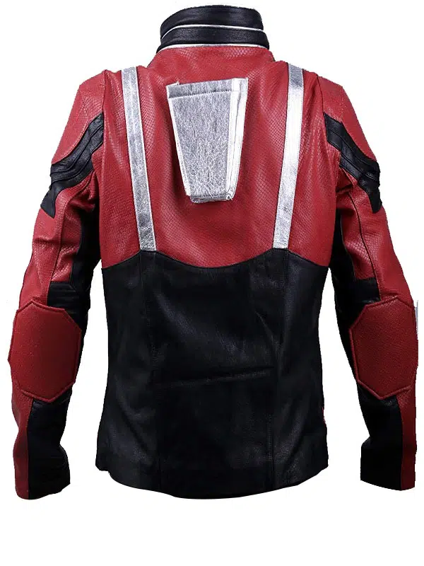 Ant-Man 2 Paul Rudd Red and Black Real Leather Jacket Back