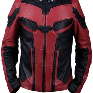 Ant-Man 2 Paul Rudd Red and Black Real Leather Jacket Front