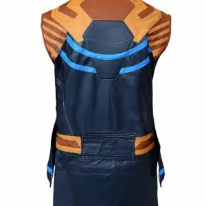 Avengers Infinity War Josh Brolin Thanos Blue Leather Vest Back