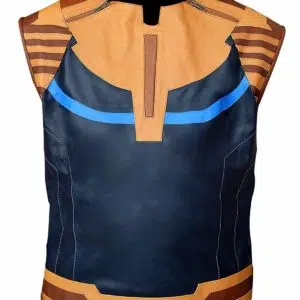 Avengers Infinity War Josh Brolin Thanos Blue Leather Vest Front